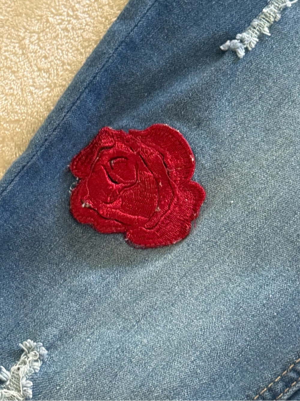 Indigo Rein Blue Boyfriend Jeans with Patchwork Details - Picture 6 of 7